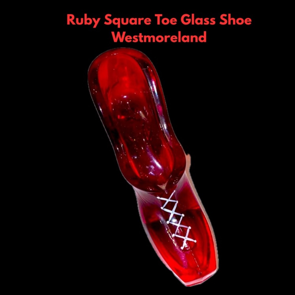 Ruby Square Toe Glass Shoe